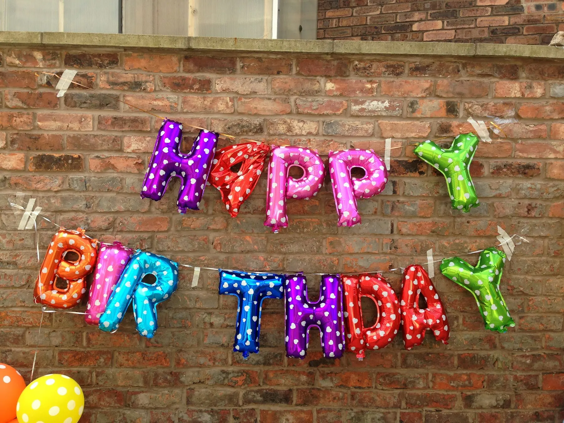 Purple Happy Birthday wall decoration