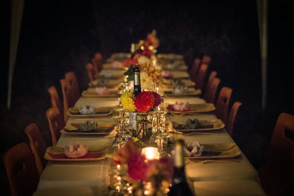 Terrace Fairy-Light Dinner Setup